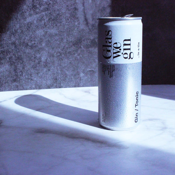 Glaswegin Gin and Tonic in a tin