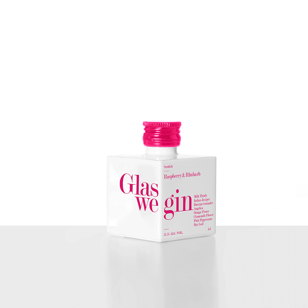 Glaswegin Raspberry & Rhubarb Miniature Gin 5cl
