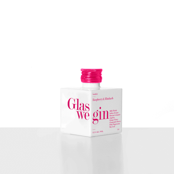 Glaswegin Raspberry & Rhubarb Miniature Gin 5cl