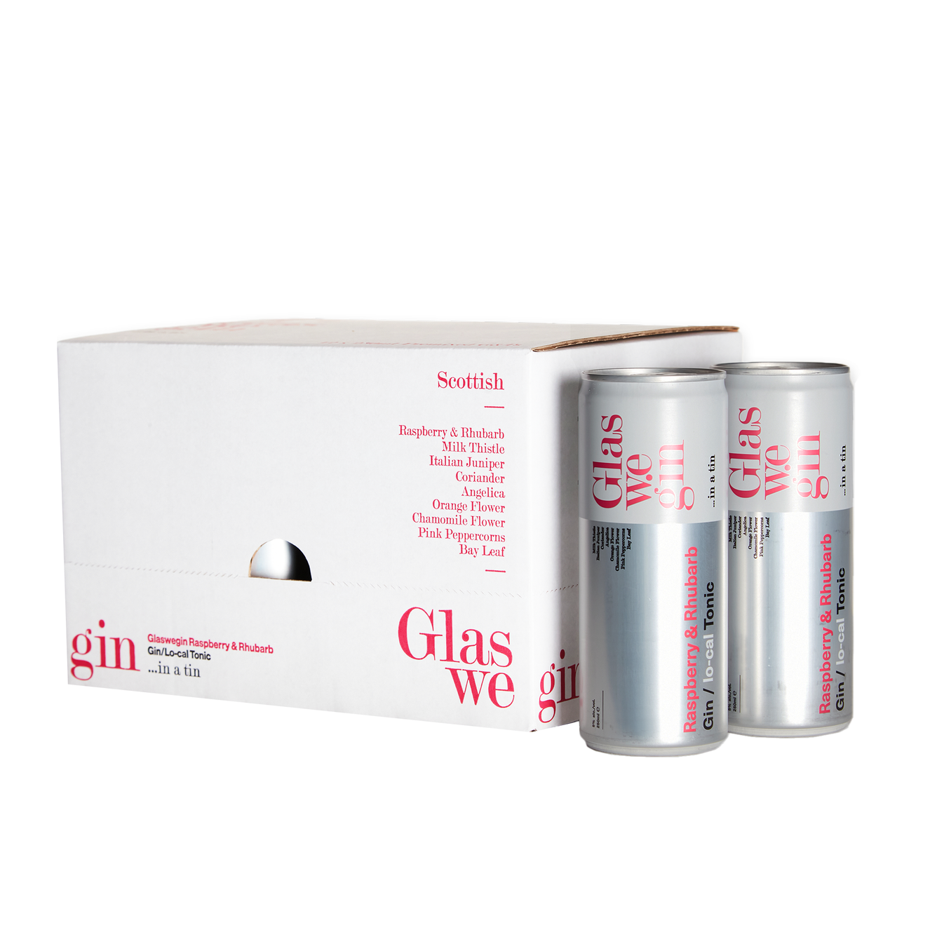 Glaswegin Raspberry and Rhubarb Ready To Drink Can Case 12