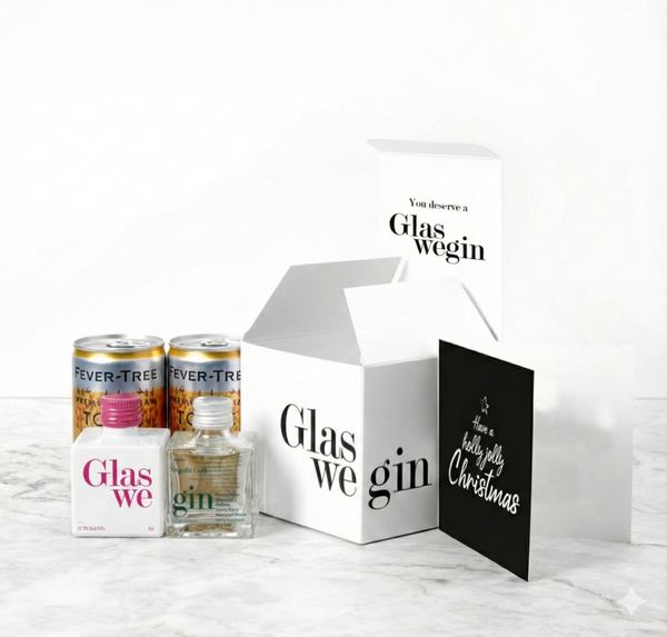 Glaswegin Minis & Mixers Tequila cask and Raspberry Rhubarb Gift Box