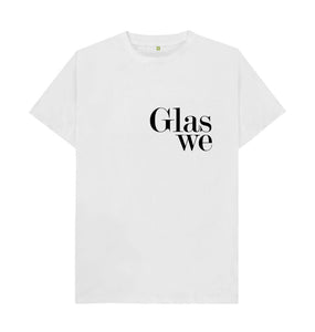 White Glaswegin Split Logo Unisex T-shirt