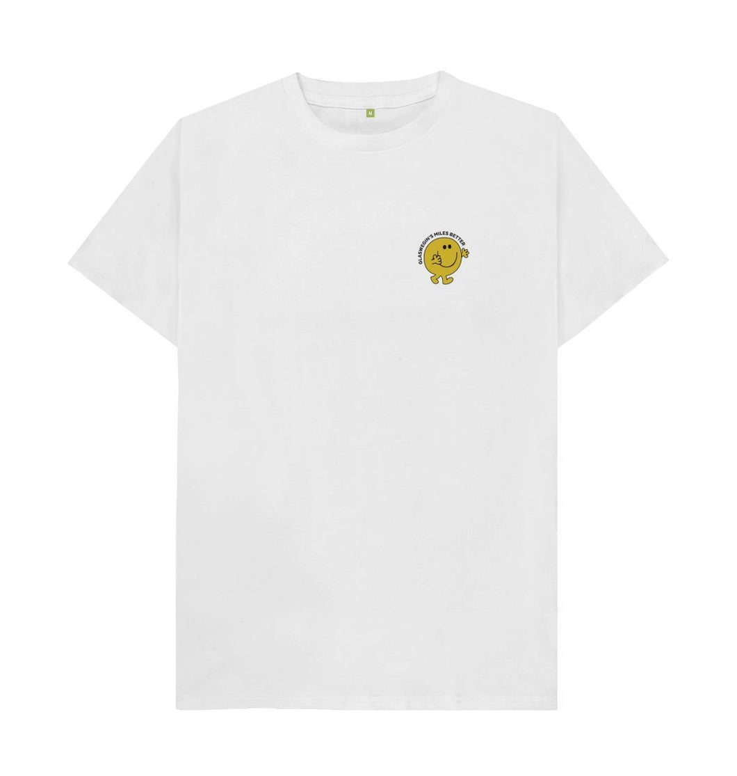 White Glaswegin\u2019s Miles Better Small Logo White Unisex T-Shirt